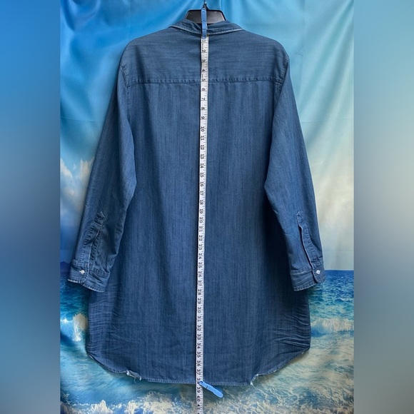Frank & Eileen Famous Denim MARY Classic Shirtdress Size: XL STONEWASHED INDIGO - Picture 13 of 16